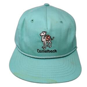 Camelback Slideback 5 Panel Cap Blue One Size Adjustable Rope Marriotts Texace